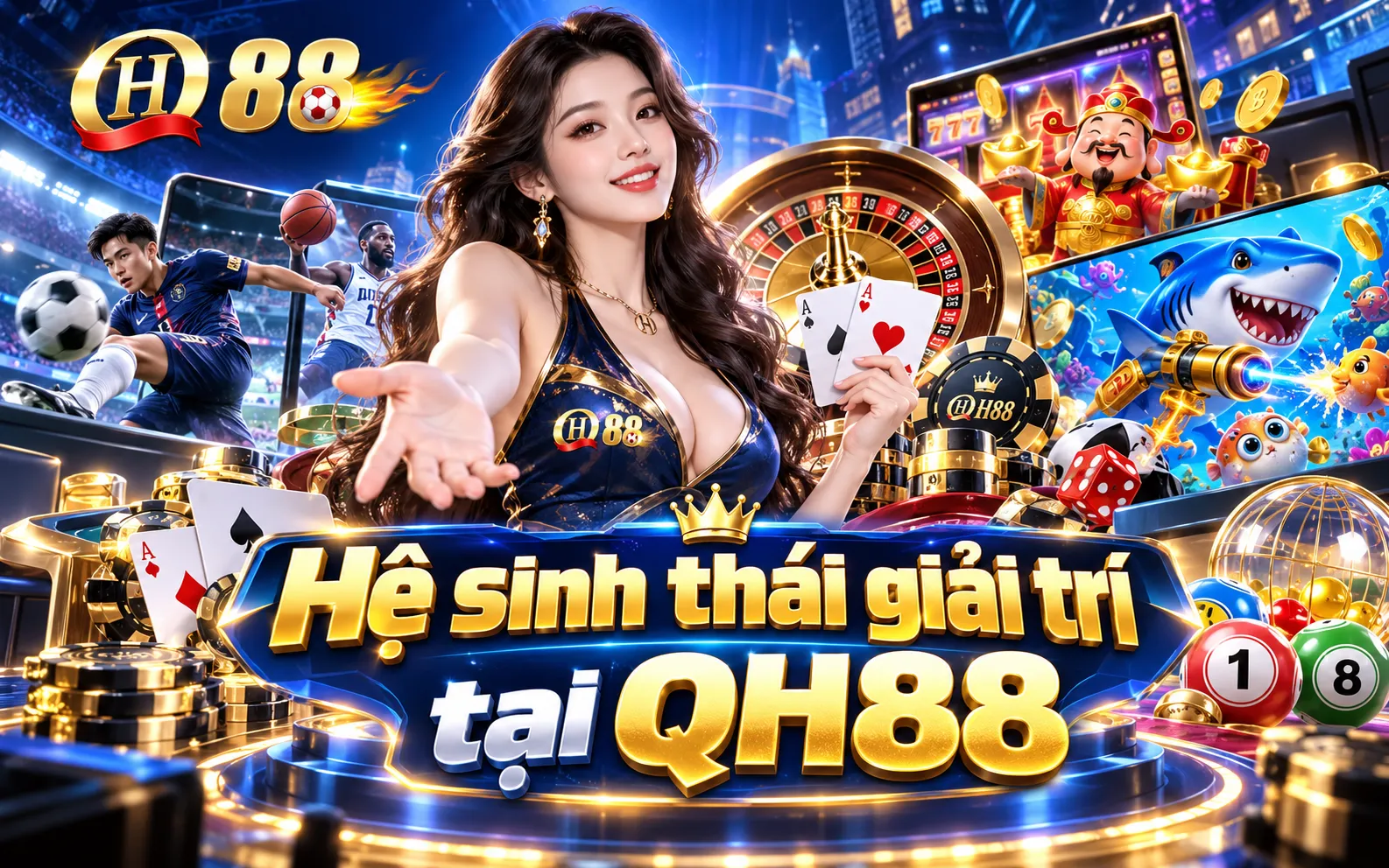 Hệ sinh thái giải trí và các trò chơi cá cược tại trang chủ QH88